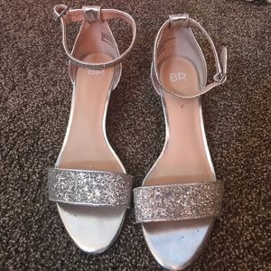 BP silver sparkly wedges!